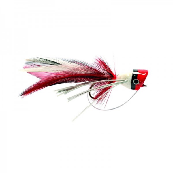 Fulling Mill Bass Popper Red&White #6